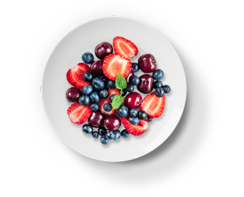 plated fruit